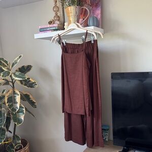 House of Harlow 1960 Chocolate Linen Set